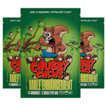 Natural male enhancement gummies, Chubby Chews, in a colorful package.