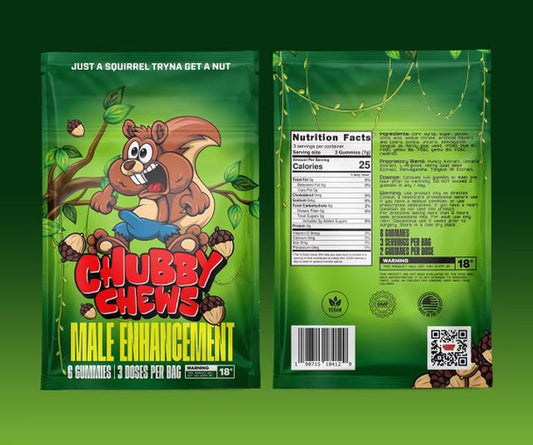 Chubby Chews male enhancement supplements in gummy form, designed to boost energy and performance