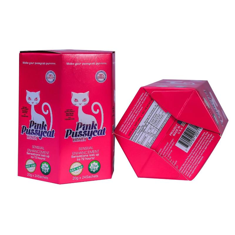 Pink Pussycat Honey for her 24 ct. Honey Pussycat great for female libido boost and desire. Pink Honey for her is our best female honey sachet pack.  